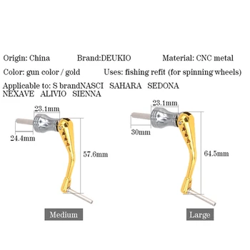 CNC Putere Mâner Pentru Shimano Rotativ Pliabil Putere Mâner pentru Pescuit Spinning Înlocuire Mâner