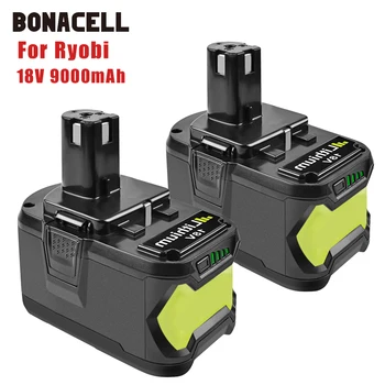 Bonacell 18V 9000mAh Li-Ion P108 Baterie Reîncărcabilă Pentru Ryobi Baterie RB18L40 P2000 P310 pentru BIW180 L30 baterie cu litiu