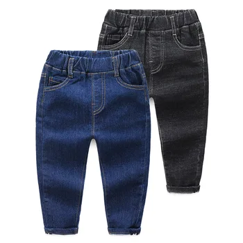 Noi 2020 Copii Moda Solid Blugi Pantaloni Lungi Pantaloni Baieti Classic Denim Pantaloni Copii Blugi Toamna Iarna Haine pentru 2-8 Ani
