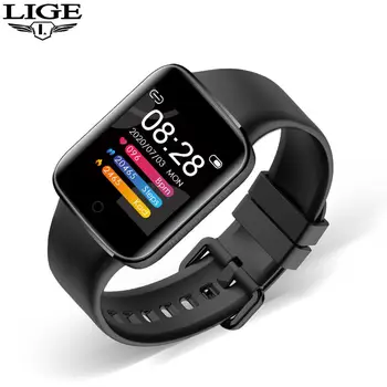 LIGE Sport Ceas Inteligent Bărbați Femei Impermeabil Termometru Heart Rate Monitor de Presiune sanguina Sănătate smartwatch Pentru Android ios