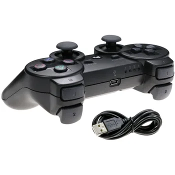 Negru USB Wired Controller pentru PS3 Joystick-ul Joc Controler Joypad pentru Playstation 3 Dualshock USB Gamepad pentru Consola PS3