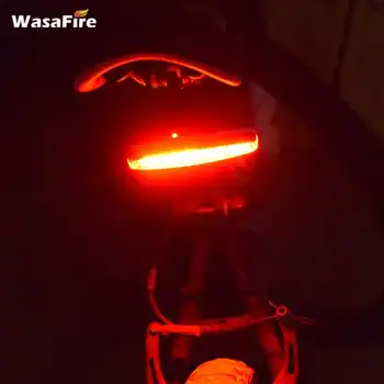 WasaFire USB Reîncărcabilă Lumini pentru Biciclete Biciclete Fața Coada pe Spate Lampă 5 Moduri Roșu Albastru Lumina de Avertizare de Siguranță cu Bicicleta Lanterna