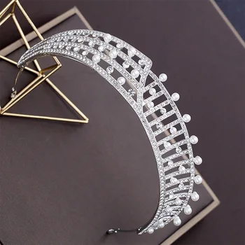 Speical coroana de cristal geometrie perla printesa Mireasa diademe mireasa accesorii de par