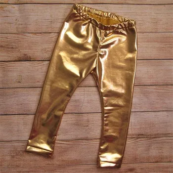 Primăvara Pantaloni pentru Copii Auriu Argintiu Negru 3 Culori Baieti Fete Jambiere Stil European și American pentru Copii Pantaloni de Îmbrăcăminte