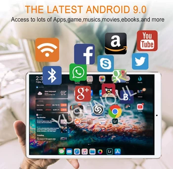 Telefon tablete Dual SIM Wifi 32GB ROM 10 inch Comprimat Android 9.0 Camere Duble Tablette tablete PC, GPS+Cadouri