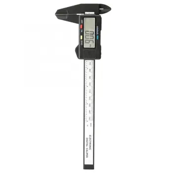 150mm 6 Inch Digital LCD Fibra de Carbon Șubler cu Vernier Gauge Micrometru Instrument de Măsurare de 0,1 mm Plastic cu Tijă Telescopică de Desen