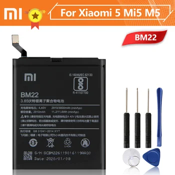 Xiao Mi Xiaomi Mi BM22 Bateria Telefonului Pentru Xiao mi 5 Mi5 M5 Prim BM22 2910mAh Original Inlocuire Baterie + Instrument