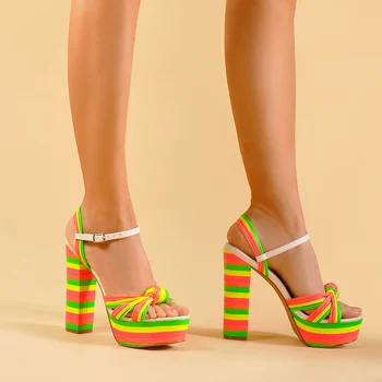Sinsaut Pantofi De Vara Pentru Femeie Toc Sandale Tocuri Inalte Pene Sandale Femei, Sandale Cu Platforma Toc Pătrat Pene De Pantofi Pentru Femei