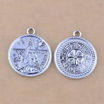 Constatările de bijuterii 20buc/lot Antic Norocos Trifoi cu Patru foi Amuletă de Protecție Pandantive 32x28mm J0515