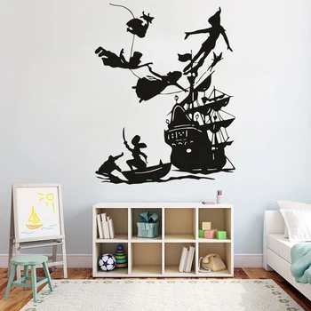 Pirates Nava Decalcomanii de Perete pentru camera Copii Decor Băiat vis de Desene animate de perete de vinil Autocolant rezistent la apa Acasa Art Decor G437