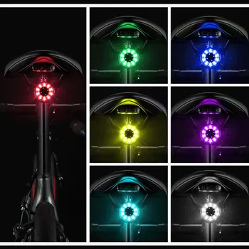 ROCKBROS Biciclete din Spate Lumina de Avertizare de Siguranță Lampa spate din Aluminiu rezistent la apa de MTB Rutier Biciclete Coada Lumina Accesorii pentru Biciclete