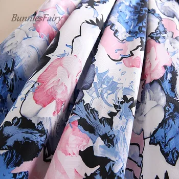 BunniesFairy Marca Design Original De Vară 2020 Nouă Femei Elegante Flori Fantezie Floral Print Talie Inalta Fusta Midi Casual Uzura