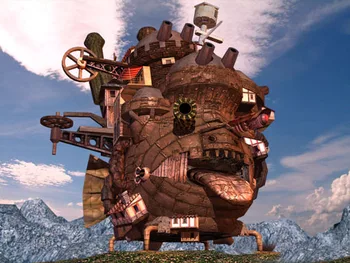 Mutarea Castelul lui Howl Terestre Versiune Hayao Miyazaki Serie Hârtie Model de 50CM Inaltime adulti 3D de Desene animate Puzzle-uri de Jucărie
