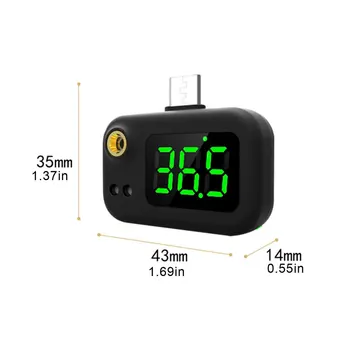 Pentru iPhone/Android de Tip C USB Smart Termometru Non-contact cu Infraroșu Termometru Termometru Electronic Cu Display LCD
