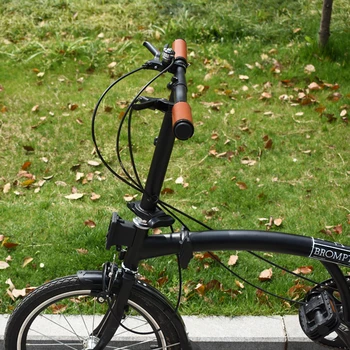 TWTOPSE Fibra de Carbon Ghidon Pentru Biciclete Pliabile Brompton 25.4*560mm 520 mm T800 89g Unul în formă de Plat Riser Bar Ghidon Parte 2019