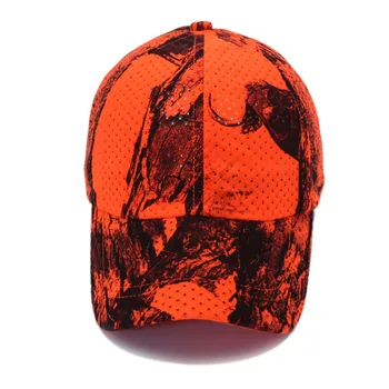 Palarie Portocalie De Vânătoare, De Pescuit Camo Cap Reglabil Camcouflage Șapcă De Baseball Pentru Barbati