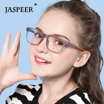 JASPEER Retro Square Calculator Copii Sticlă Copiii Lumina Albastră de Blocare Pahare pentru Fete Baieti Ochelari Ochelari de vedere TR90 Cadru de Lumină