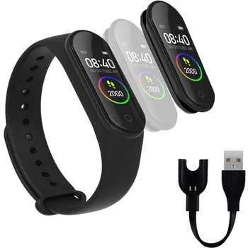 Ceas inteligent bărbați M4 Fitness Bratara Bluetooth rezistent la apa Heart rate Monitor Watch Inteligent Femei Tracker de Fitness SmartWatch
