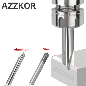 AZZKOR Convex de Frezat Aliaj de Acoperire Tungsten din Oțel Instrument De Aluminiu Lama 4 Endmills en-Gros de Top din Oțel de scule de Frezat HRC55