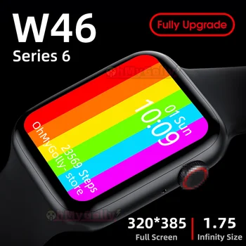 W46 ceas inteligent IP68 rezistent la apa de încărcare Wireless ECG ritm cardiac barbati sport reloj smartwatch PK amazfit IWO 12 8 W26 X6 X7 ceas