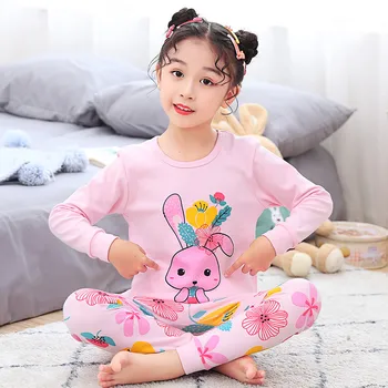 Toamna Copilul Baieti din Bumbac Seturi de Pijamale cu Maneca Lunga tricou+Pantaloni Pantaloni Fete Îmbrăcăminte Pijamale Pijamale Copii de Pijama
