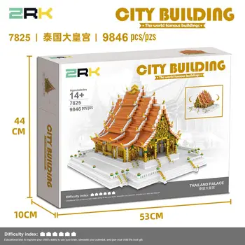 ZRK7825 Thailanda Royal Mini Blocuri Grand Palace Model 9846pcs+ Faimos Arhitectura Micro Cărămizi Jucarii pentru Copii Cadouri