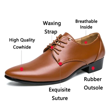 JUNJARM Brand Nou Mens Pantofi Rochie Dimensiune 38-47 Bărbați Formale Pantofi Deget a Subliniat Oxfords Barbati Moda Mens Pantofi de Partid de Afaceri
