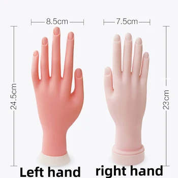 False Manichiura Model de Mână se Îndoaie Degetul Mobile Flexibile Practică mana Pentru Manichiura de Formare a Afișa Model de Manichiura Instrument