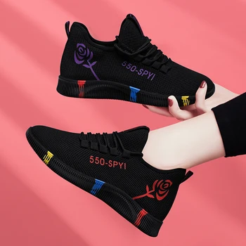 Moda Pentru Femei Pantofi De Alergat 2020 A Crescut Moale Adidași Femeie Atletic Respirabil Femei Pantofi Sport Coș Plasă ShoesTenis Feminino