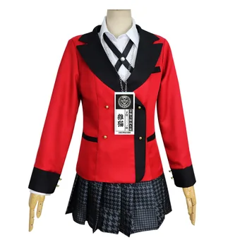 Anime Kakegurui Jucător Compulsiv Momobami Kilari Cosplay Costum Japonez Fete Școală Uniformă Set Complet Petrecere De Halloween Peruci