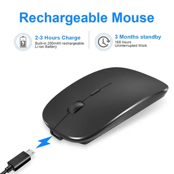 RGB Mouse-ul fără Fir Mouse de Calculator Reîncărcabilă LED Mouse-ul Silent Ergonomic USB Mause Backlit Optice Gamer Soareci pentru Laptop PC