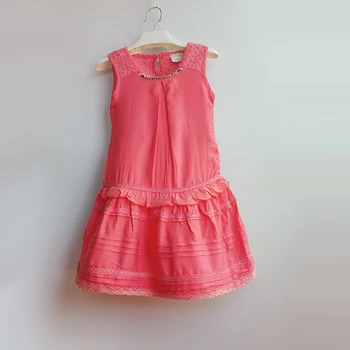 Fete rochie de culoare net bumbac pentru copii rochie de dantelă copil fată rochie fetita cu margele rochie de printesa