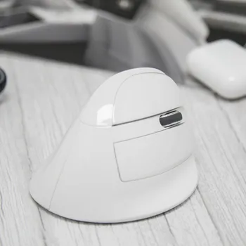 Delux M618 Mini Ergonomic Mouse-ul fără Fir Vertical Mouse-ul Alb Bluetooth 2.4 GHz RGB Reîncărcabilă Tăcut faceți clic pe Soareci de Birou