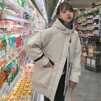 Moda în Jos Jacheta bumbac Îmbrăcăminte de sex Feminin 2020 iarna versiunea coreeană de libertate cu gluga scule bumbac căptușit Haină călduroasă de Iarnă