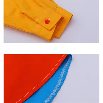 Cool Girl Moda Crop Top cu Maneci Lungi Mozaic Bluza Luminoase de Culoare Stil coreean grupa de Copii Tricouri Streetwear Haine Pentru Fete 4-13Y