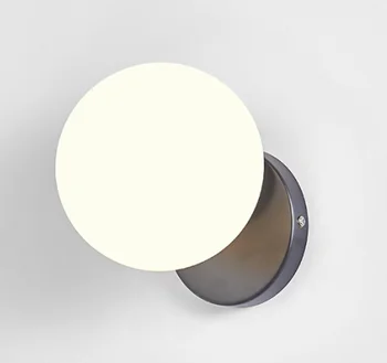 Modern ultra-simplu de sticlă de lampă de perete trecerea coridor dormitor lampă de noptieră AC85-265V alb ca laptele minge minge de sticlă abajur