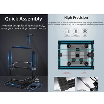 ANYCUBIC Imprimantă 3D Mega Zero Impresora 3D DIY Kit Full Metal Imprimare de Mare Dimensiune Ecran Tactil LCD cu Incandescență SD Card 3d Drucker