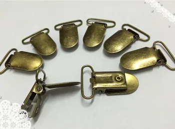 2018 NOU 100 buc/lot bronz antic Plumb Metal Suspensor Paci Suzeta Panglică Clipuri Cârlig Suport de Plastic se Introduce