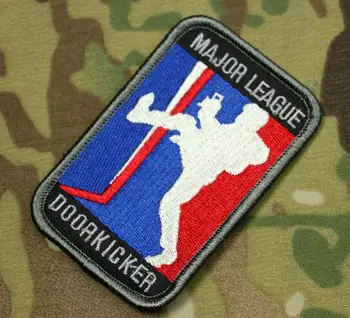 Broderie Major League Ușa Kicker Patch Militare Tactice Patch Moralul Banderola De Lupta Armata Insigna